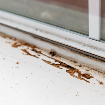 termites sur la fenêtre