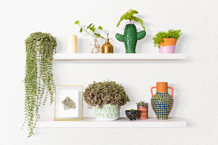 fabriquer une étagère murale en bois pour un salon stylé